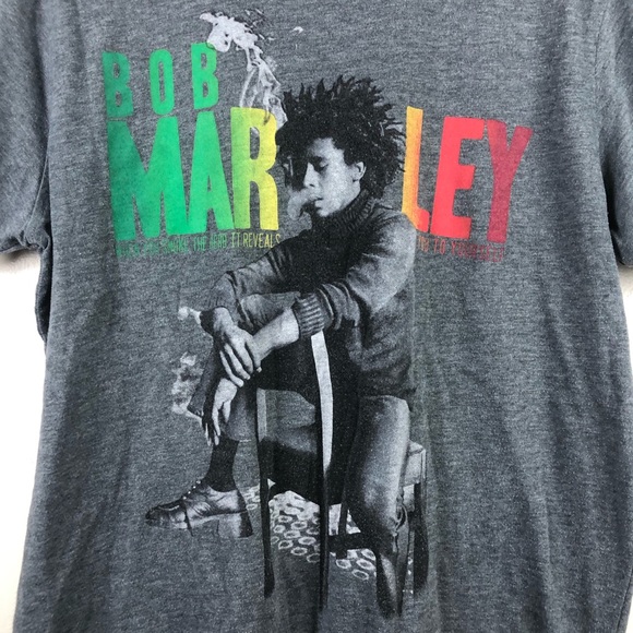 Bob Marley Graphic Short Sleeve Top - Picture 3 of 5